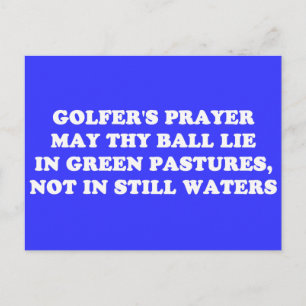 GOLFER'S PRAYER BRIEFKAART