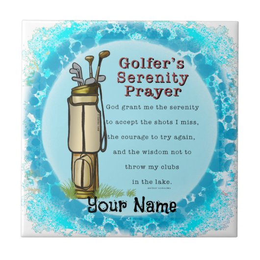 Golfers Prayer Tegeltje (Voorkant)