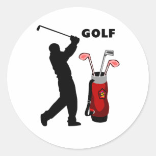 Golfers Ronde Sticker