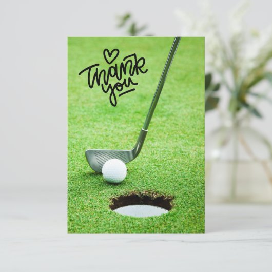 GOLFER's T-shirt-geweldige Bedankt: On Par Appreci Bedankkaart (Staand voorkant)