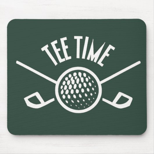 Golfers T-shirt Tijd Muismat (Voorkant)