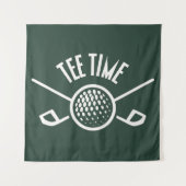 Golfers T-shirt Tijd Wandkleed (Voorkant)