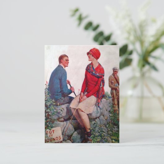 Golfers van het Briefkaart van de Bonden (Staand voorkant)