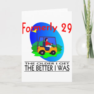 Golfer's verjaardag kaart