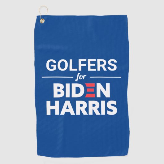 Golfers voor Biden Harris Custom Text Blue Golfhanddoek (Voorkant)