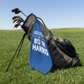 Golfers voor Biden Harris Custom Text Blue Golfhanddoek (Groen)