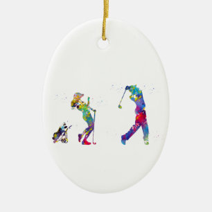 Golferskoppel Keramisch Ornament