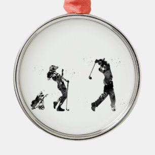 Golferskoppel Metalen Ornament