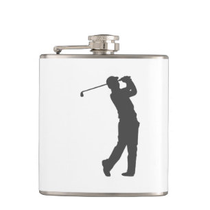 Golferspeler silhouette heupfles