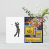 Golferspeler silhouette kaart (Staand voorkant)