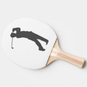 Golferspeler silhouette tafeltennisbatje (Zijkant)