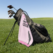 Golfervrouw over    roodborstkanker golfhanddoek (Groen)
