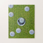 Golfeur Monogram Golf Balls Green Jigsaw Puzzle (Vertical)