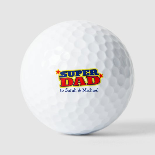 Golfeur super papa cadeau balles de golf (Recto)