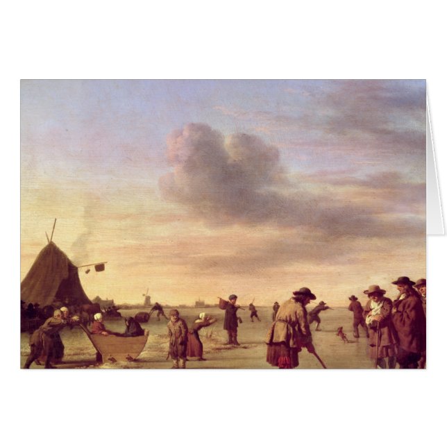 Golfeurs sur la glace près de Haarlem, 1668 (Devant horizontal)