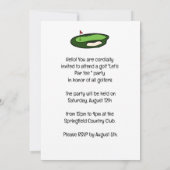 Golffeest bewaar de datum i Baby shower BOY Kaart (Achterkant)