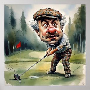 Golffinesse - Grote Golf Art Print