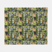 Golffoto Collage en Logo, Medium Fleece Deken (Voorkant (Horizontaal))