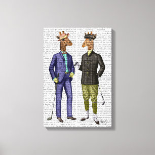 GolfGiraffes Canvas Afdruk