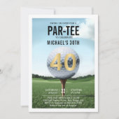 Golfgolfer Golfen Moderne Mannen 40e geboortedag Kaart (Voorkant)