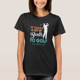 Golfgrap Fun Vintage Golfballen Pun Grappige Golfe T-shirt