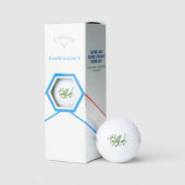 Golfgroene monogram, op maat gesneden naam en init golfballen (Verpakking)