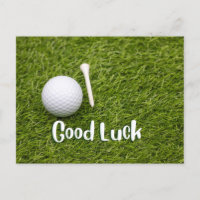Golfgroet golfbal veel geluk met golfer