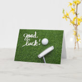 Golfgroet golfbal veel succes kaart (Gele Bloem)