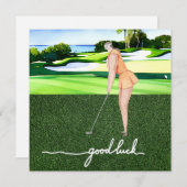 Golfgroet golfbal veel succes voor dame golfer (Voorkant / Achterkant)