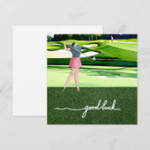 Golfgroet golfbal veel succes voor dame golfer (Voorkant / Achterkant)