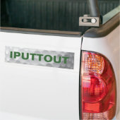 Golfgulden die een bumpersticker aanbrengen. (Op Truck)