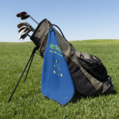 Golfhanddoek - Aangepast monogram in ruste (Groen)