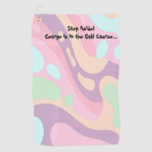 Golfhanddoek Gelukkige Kleurrijke Pastel (Voorkant)