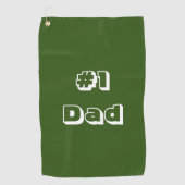 Golfhanddoek Groene Golfhanddoek #1 Papa (Voorkant)