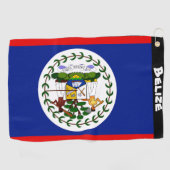 Golfhanddoek met Belize Country Flag (Horizontaal)