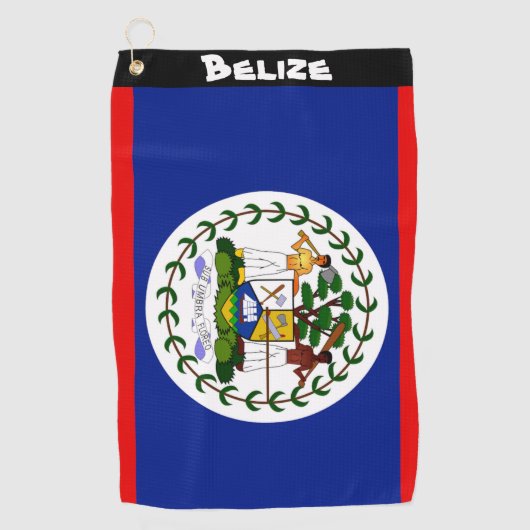 Golfhanddoek met Belize Country Flag (Voorkant)