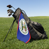 Golfhanddoek met Belize Country Flag (Groen)