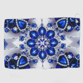 Golfhanddoek met blauwe witte kleuren (Horizontaal)