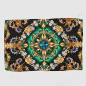 Golfhanddoek met Braziliaanse kleuren (Horizontaal)