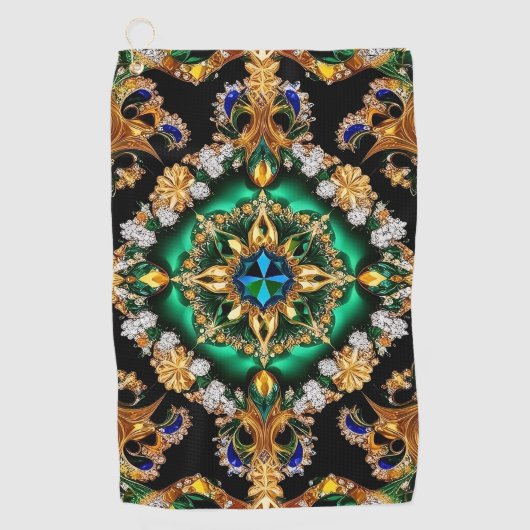 Golfhanddoek met Braziliaanse kleuren (Voorkant)