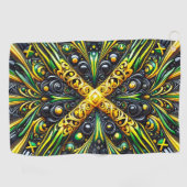 Golfhanddoek met Jamaicaanse kleuren (Horizontaal)