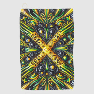 Golfhanddoek met Jamaicaanse kleuren