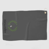 Golfhanddoek met Laurel Wreath en Golf Bag (Horizontaal)