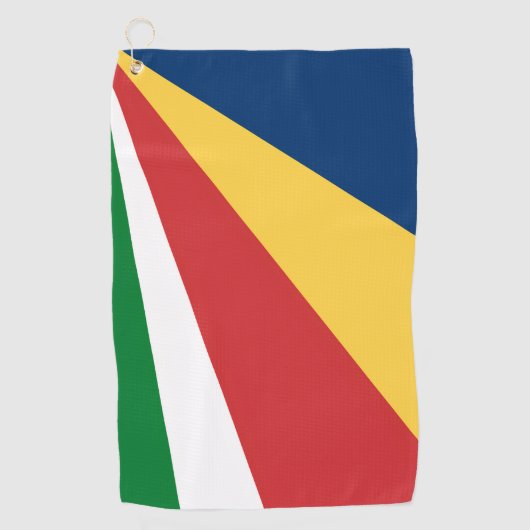 Golfhanddoek met Seychellen kleuren (Voorkant)