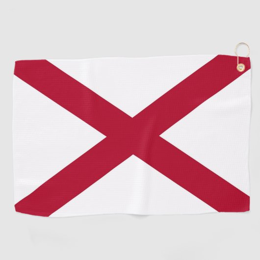 Golfhanddoek met vlag van Alabama, Verenigde State (Horizontaal)