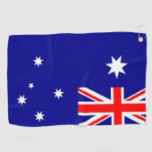 Golfhanddoek met vlag van Australië (Horizontaal)