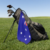 Golfhanddoek met vlag van Australië (Groen)