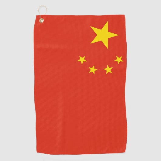 Golfhanddoek met vlag van China (Voorkant)