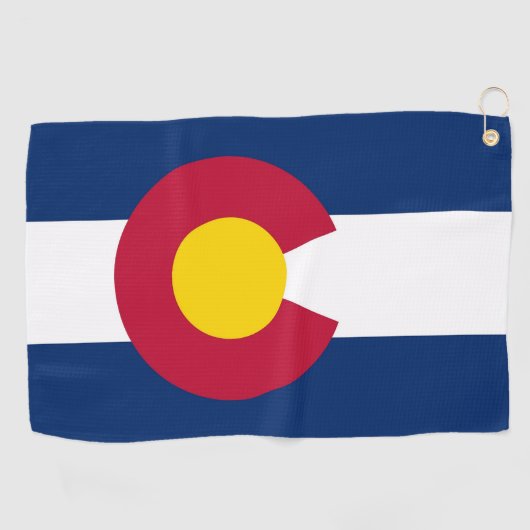 Golfhanddoek met vlag van Colorado, Verenigde Stat (Horizontaal)
