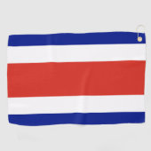 Golfhanddoek met vlag van Costa Rica (Horizontaal)